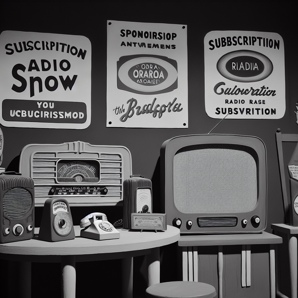 Anuncios, patrocinios y suscripciones en radio.