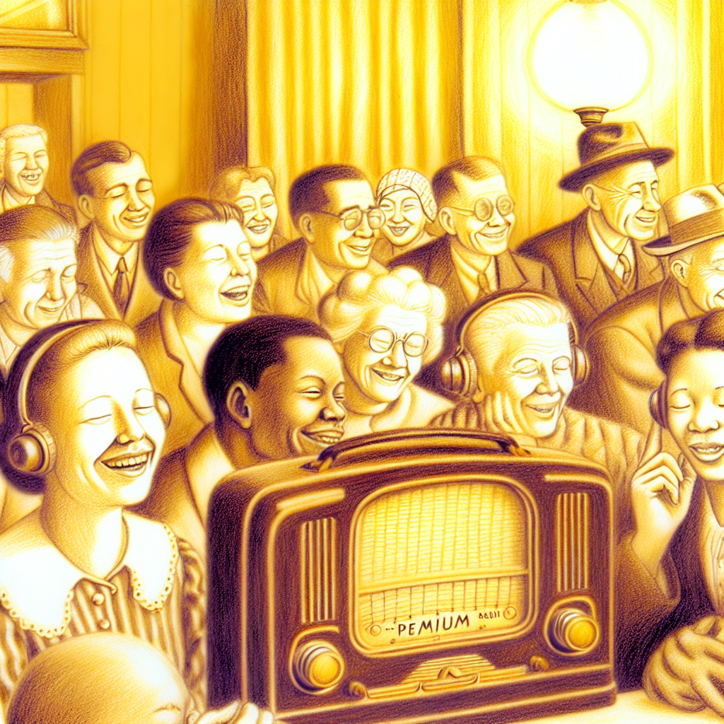 Audiencia feliz escuchando radio premium.