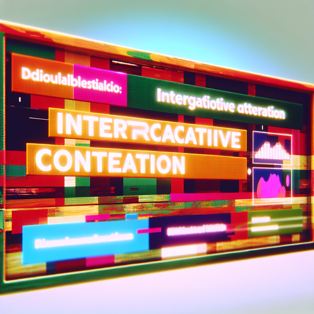 Emisora digital promocionando contenido interactivo.