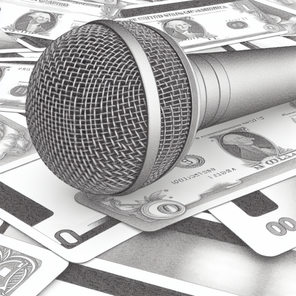 Micrfono rodeado de billetes y tarjetas 1024x1024 74754230 600x600