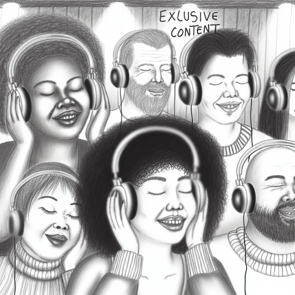 Oyentes felices disfrutando de contenido exclusivo.
