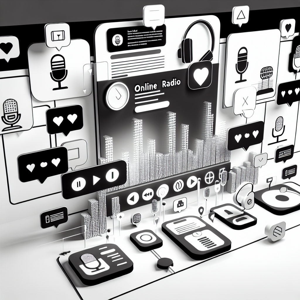 Radio online en redes sociales interactivas.